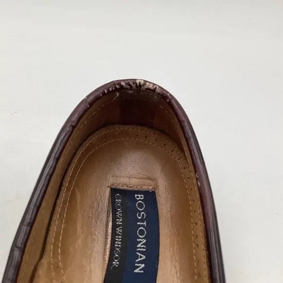 Bostonian Men's Penny Loafers Size 10.5‎ D Burgundy Leather Dress Shoes - Picture 5 of 11